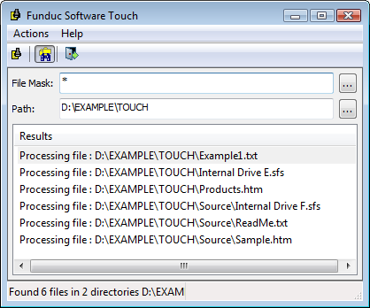 Funduc Software Touch Utility - A free program to change file time, date, and attributes on Windows Vista, Windows 7, Windows 8.